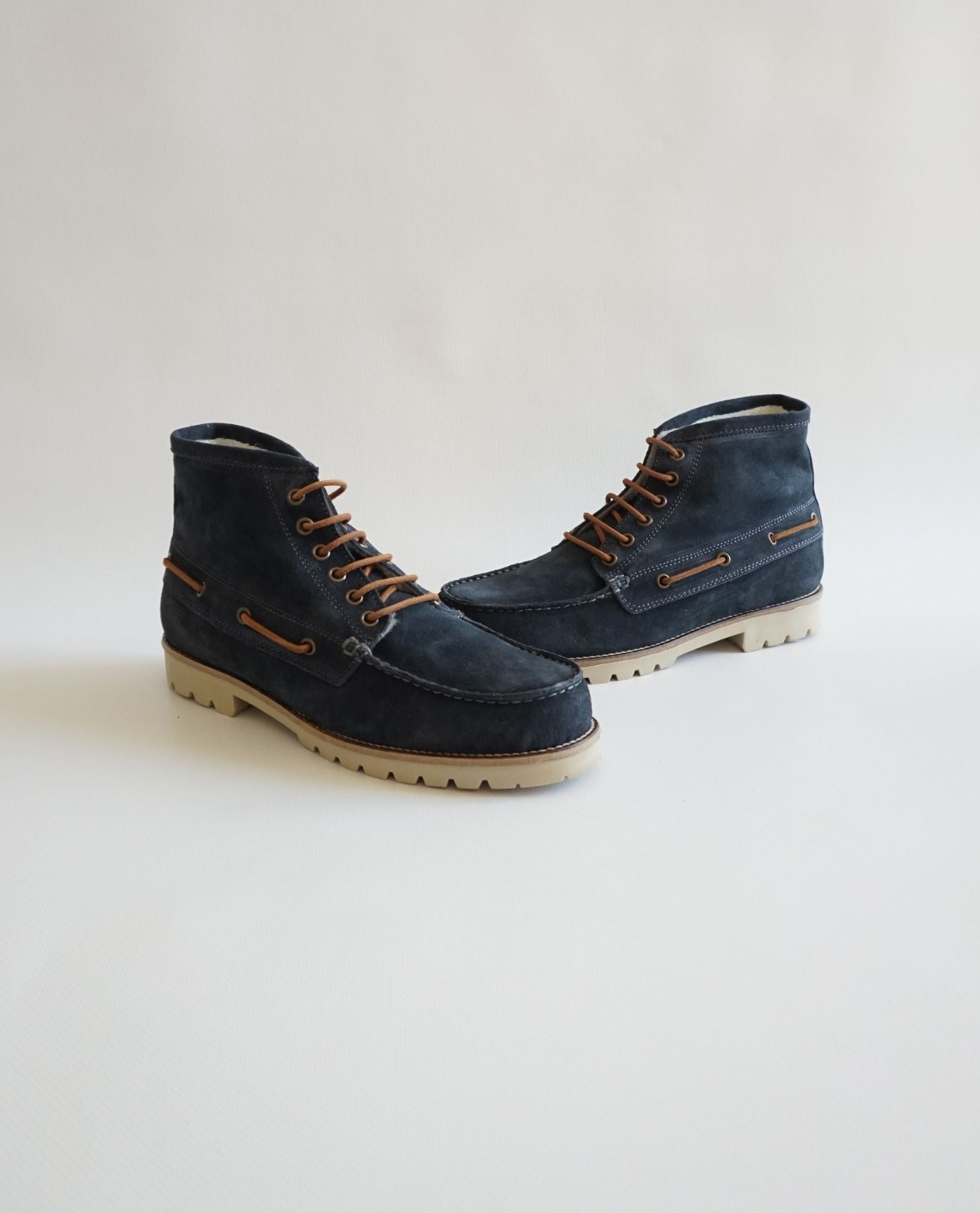Navy Suede Booties