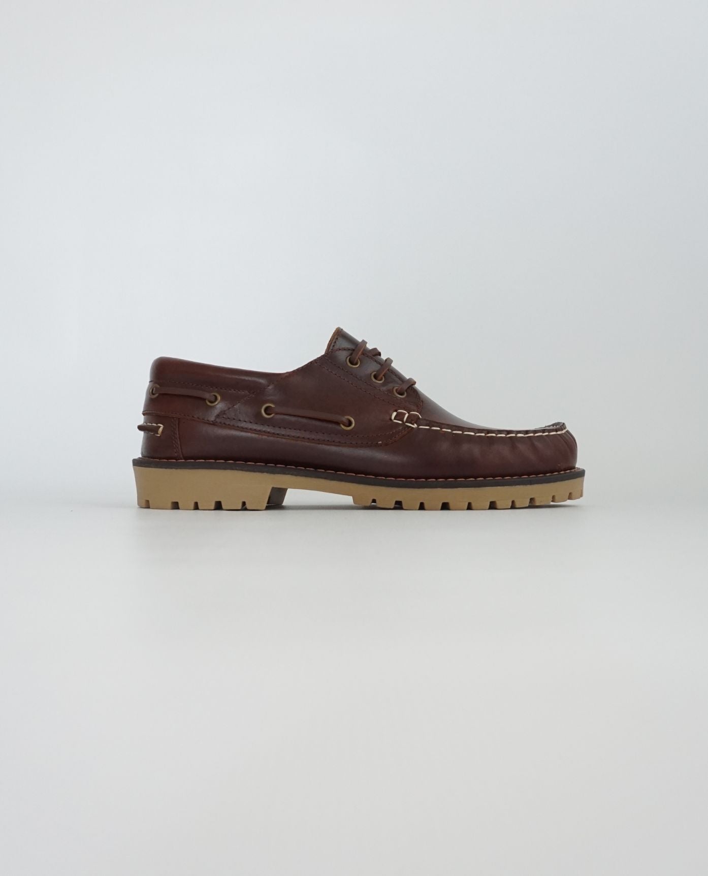 Brown Leather TR Boat Shoes
