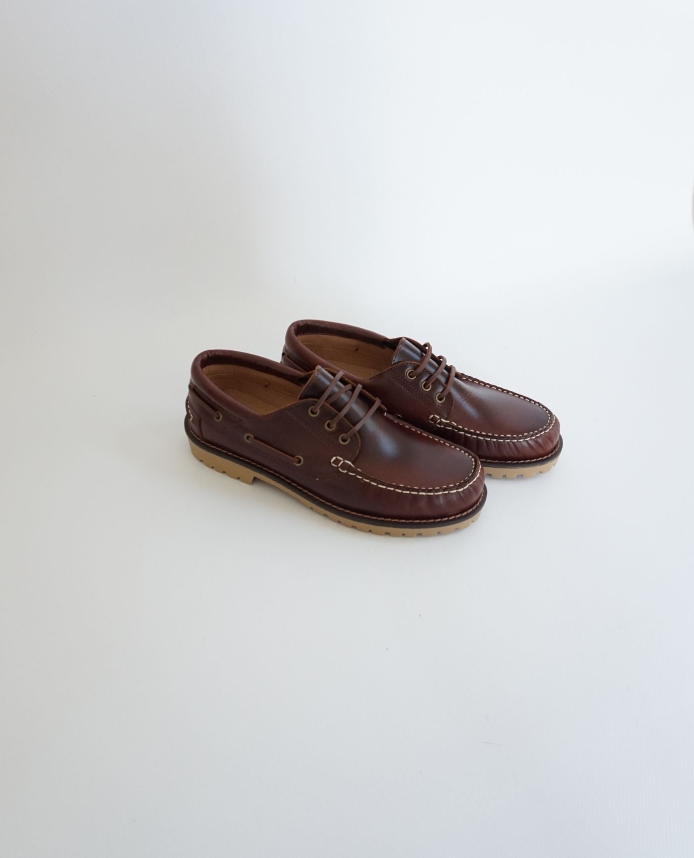 Brown Leather TR Boat Shoes