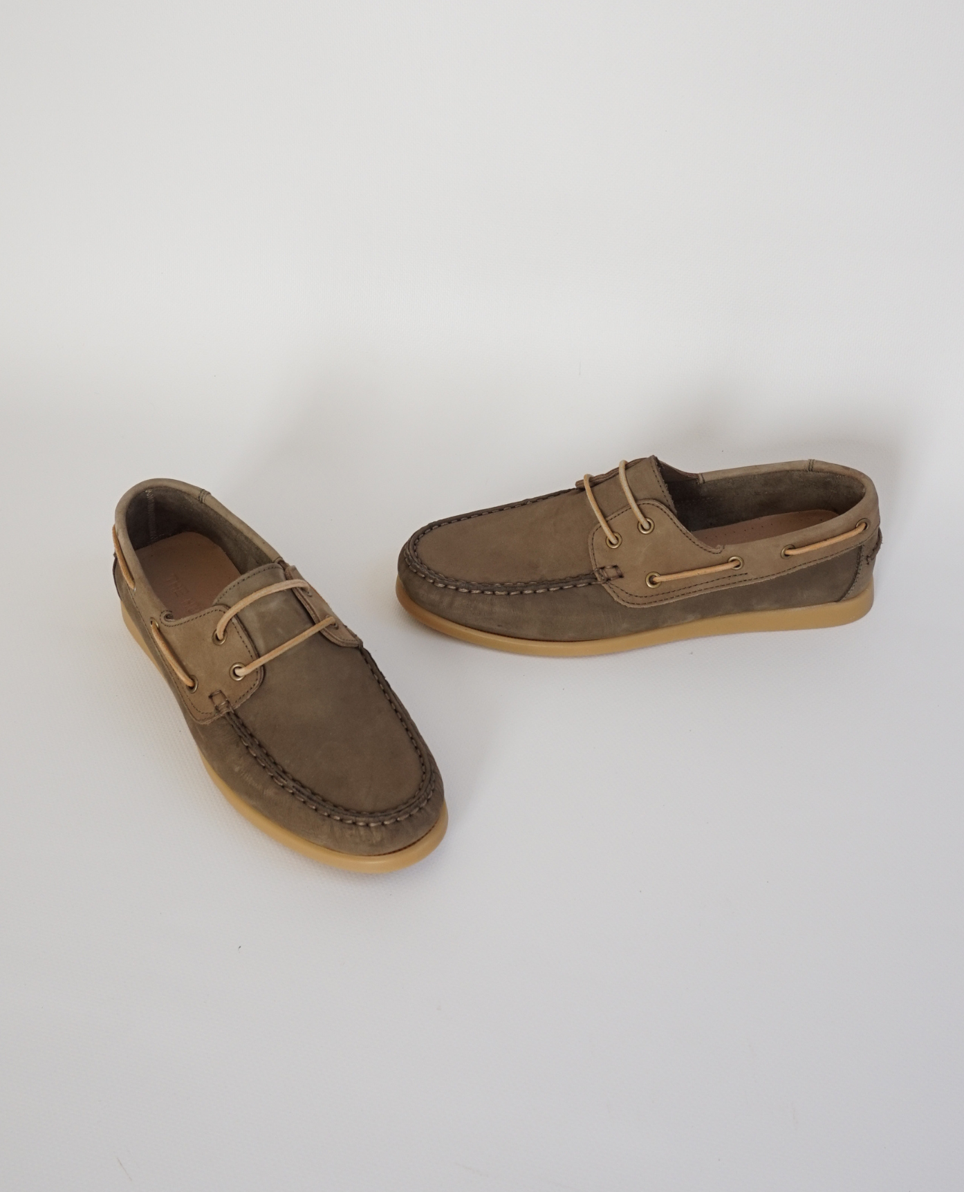 Khaki Nubuck Boat Shoes