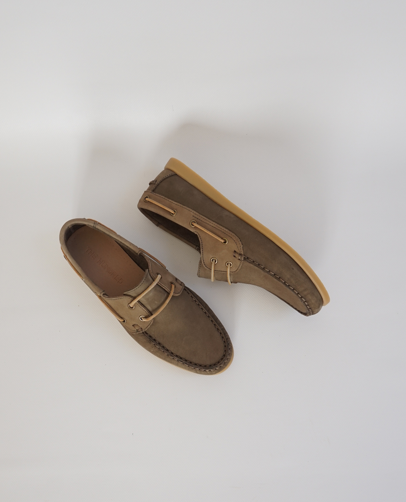 Khaki Nubuck Boat Shoes