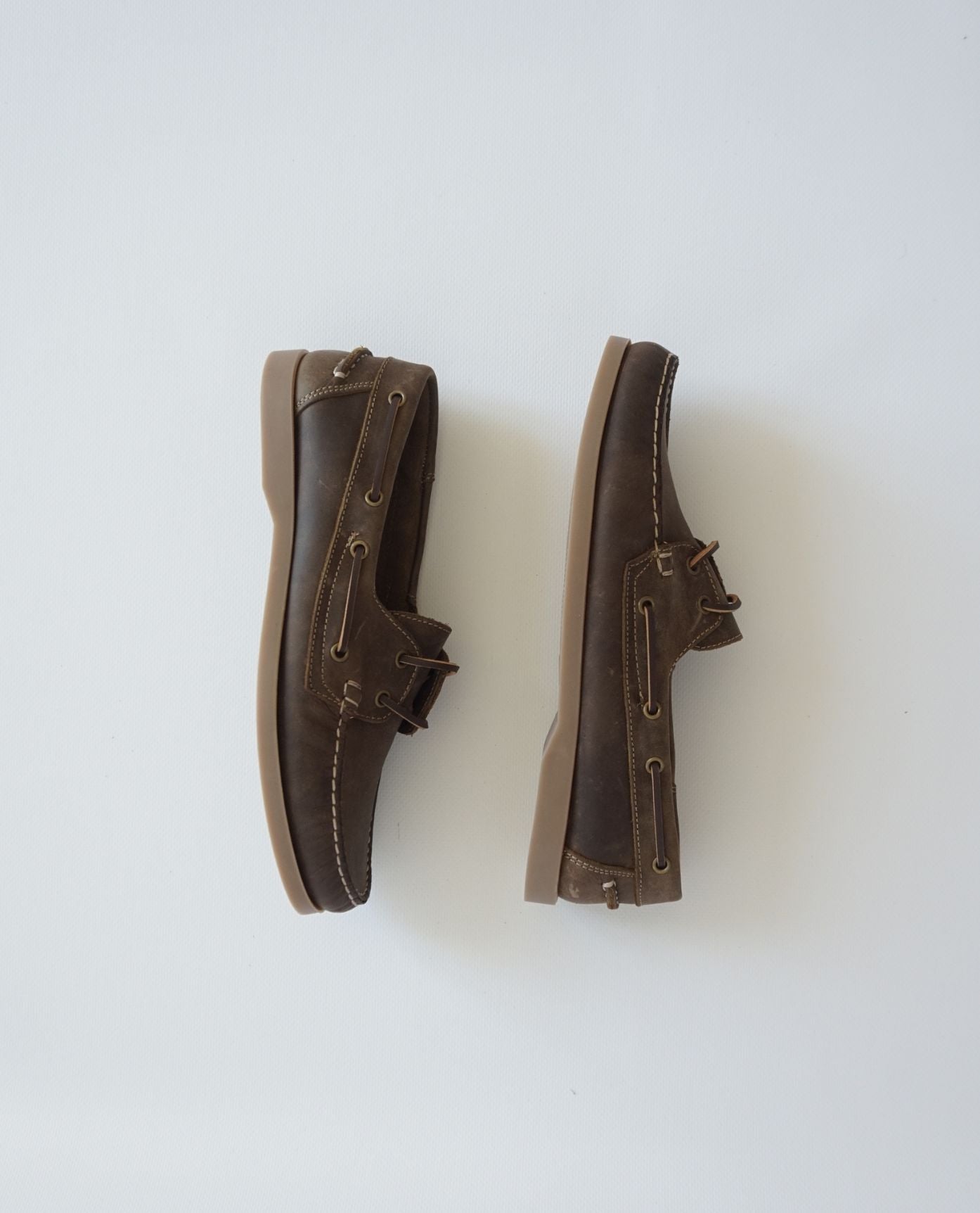 Mocha Leather Boat Shoes
