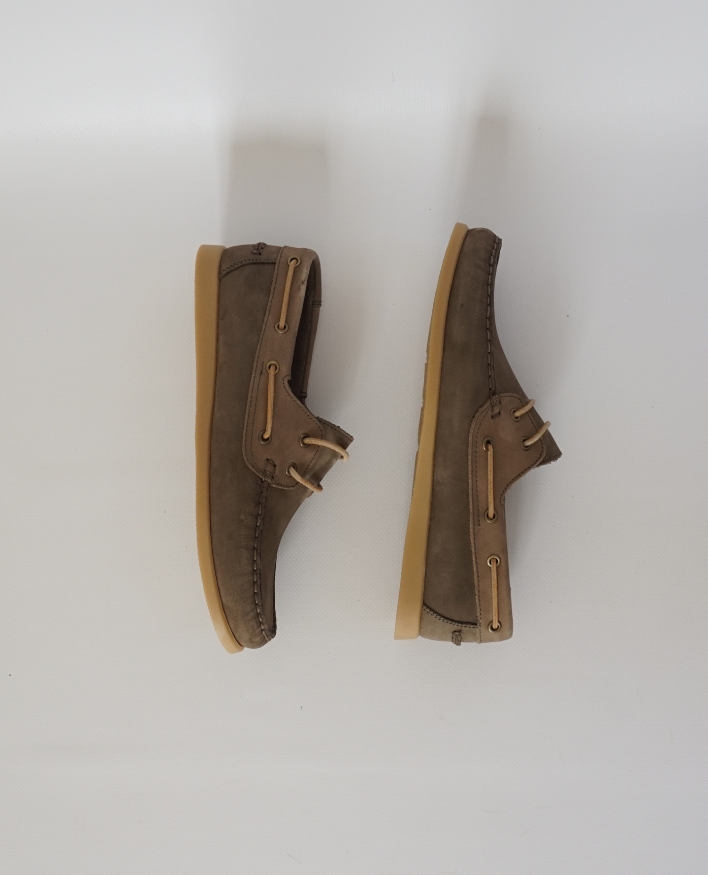 Khaki Nubuck Boat Shoes