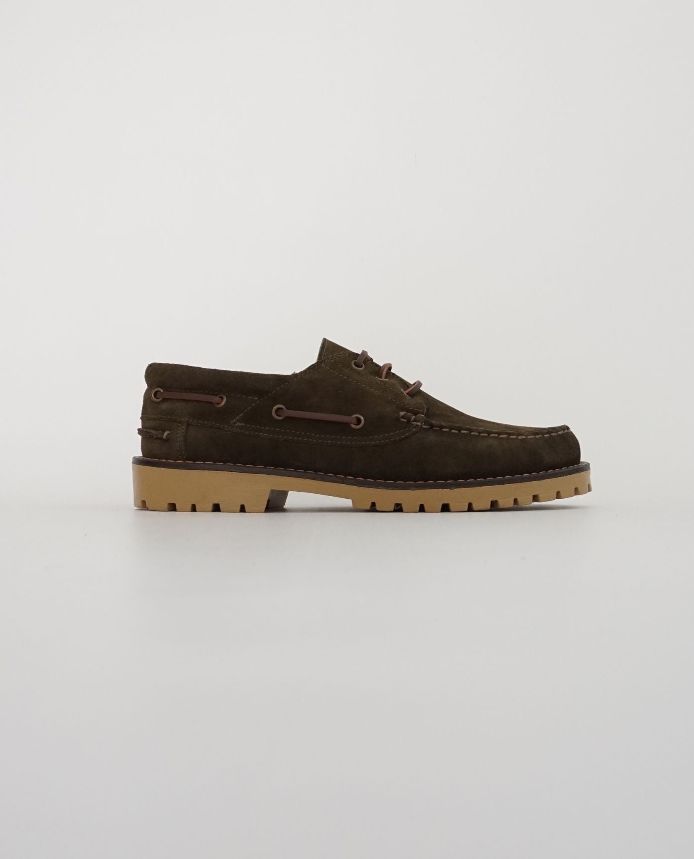 Green Suede TR Boat Shoes