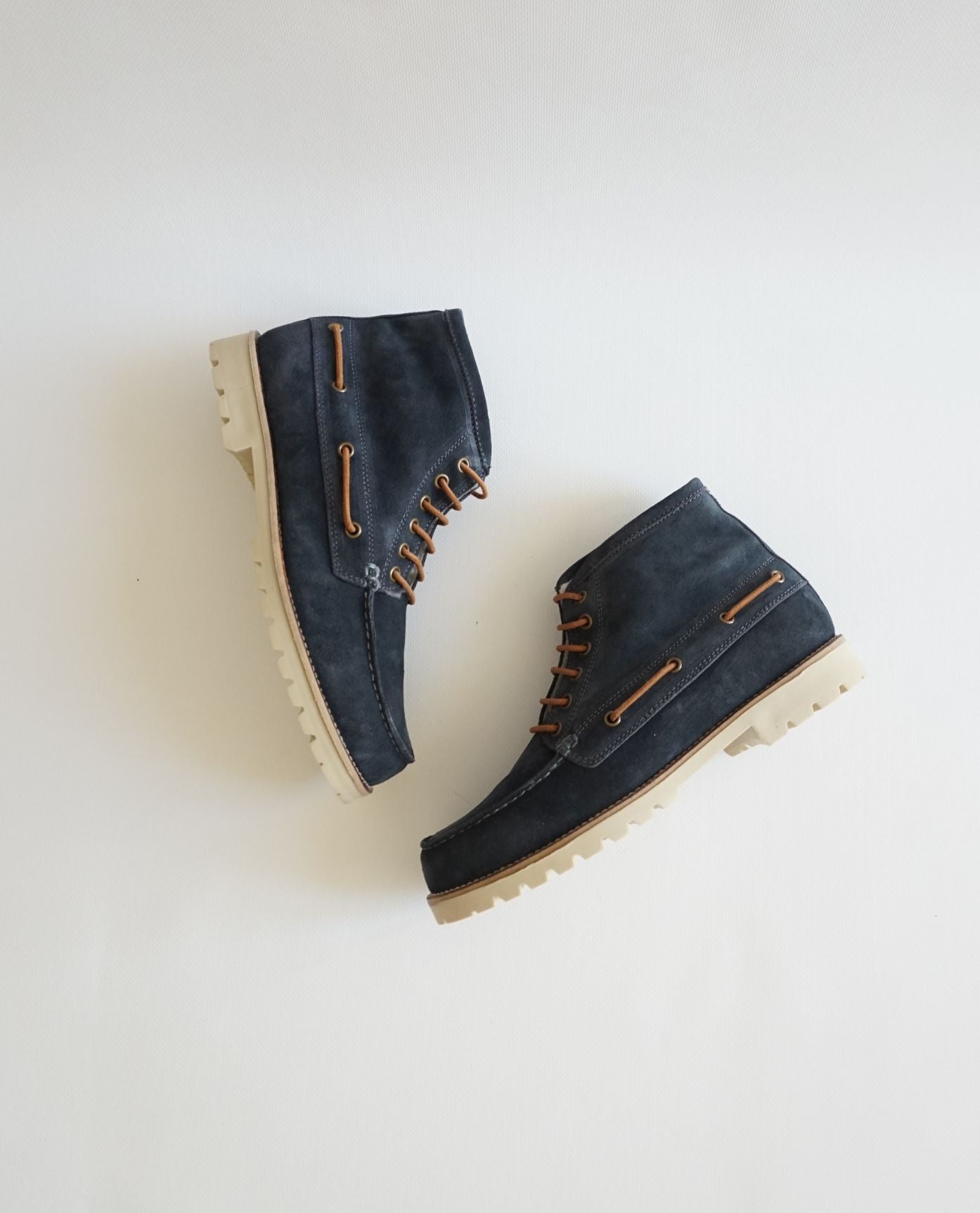 Navy Suede Booties