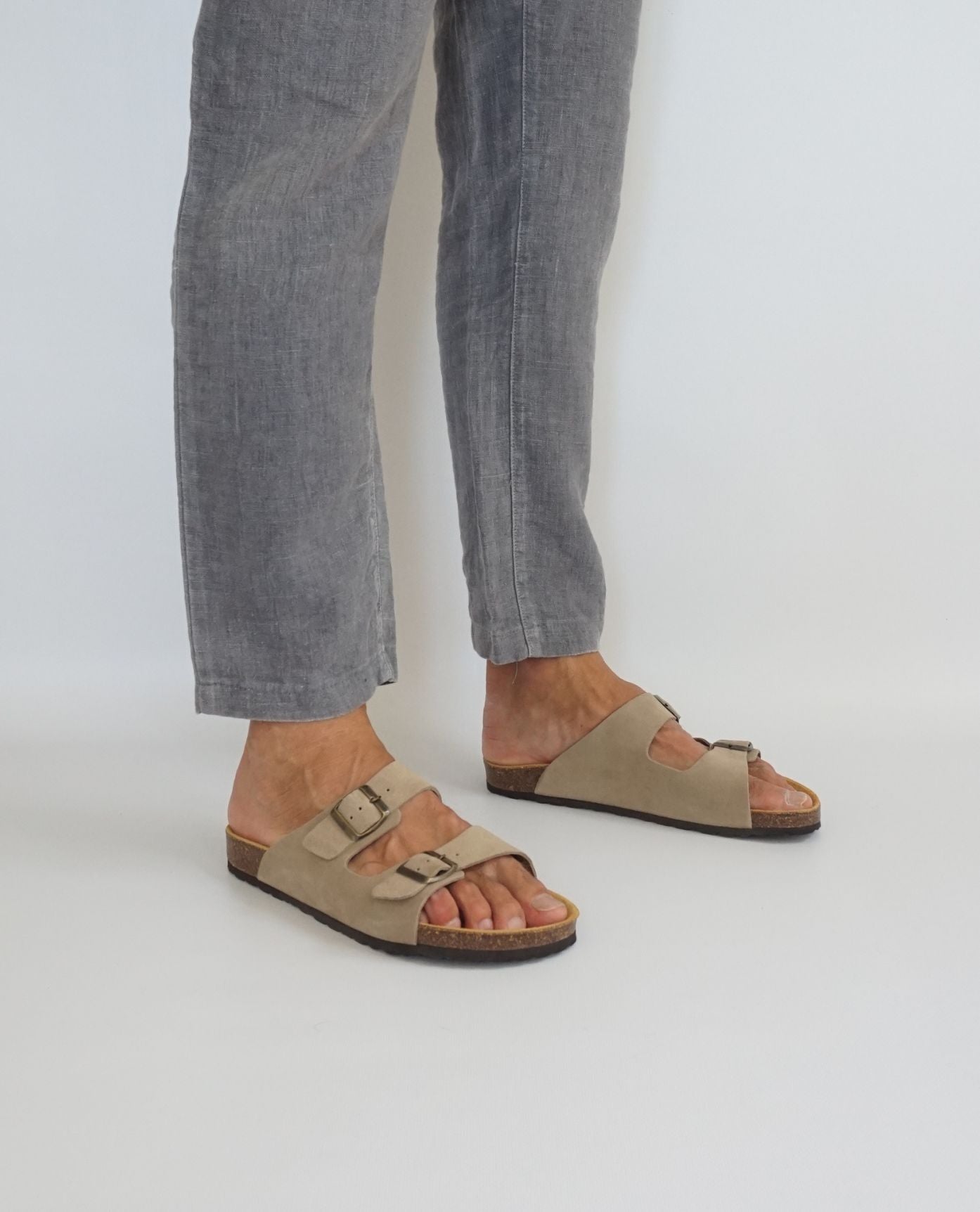 Grey Suede Sandal