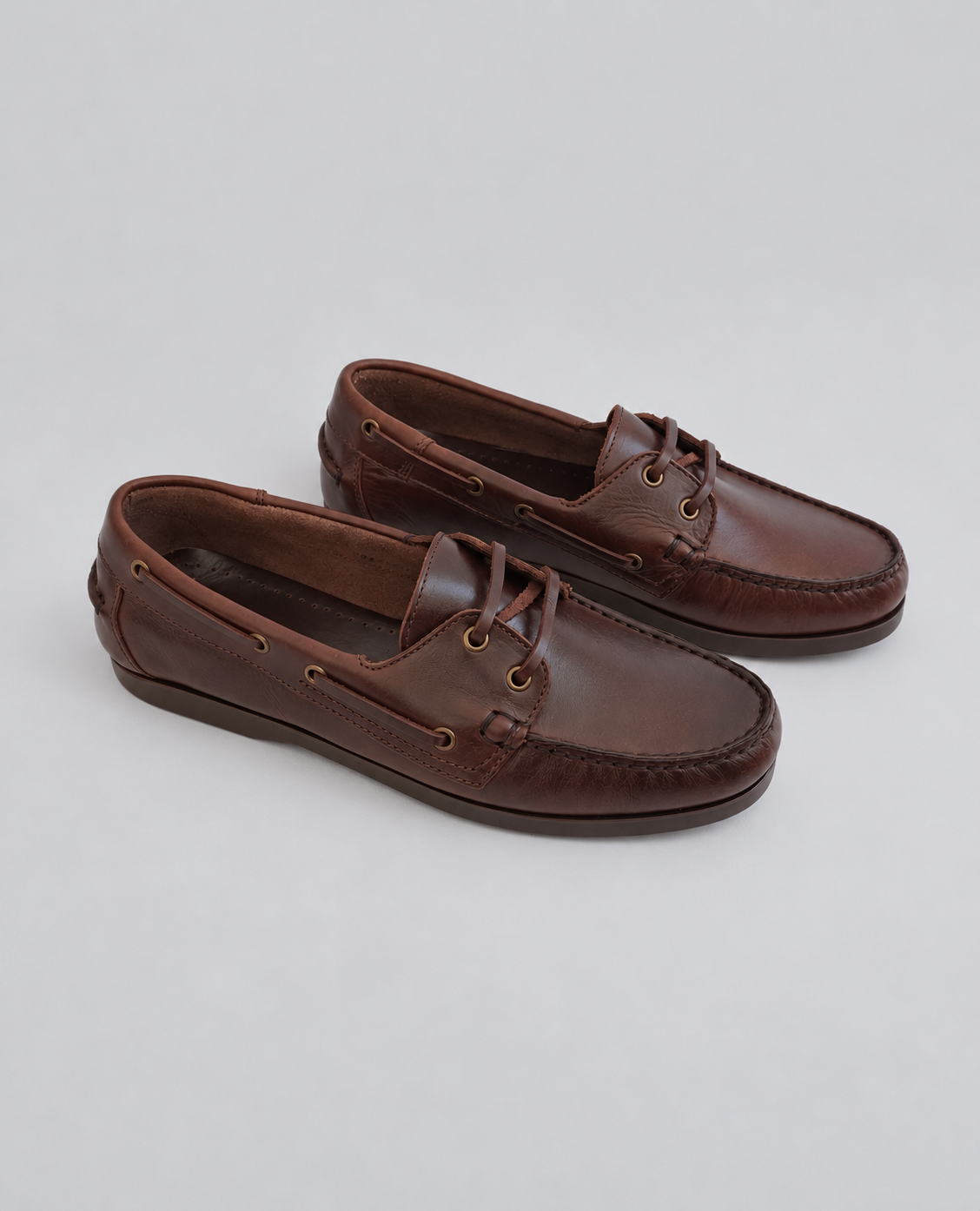 Brown Leather Boat Shoes