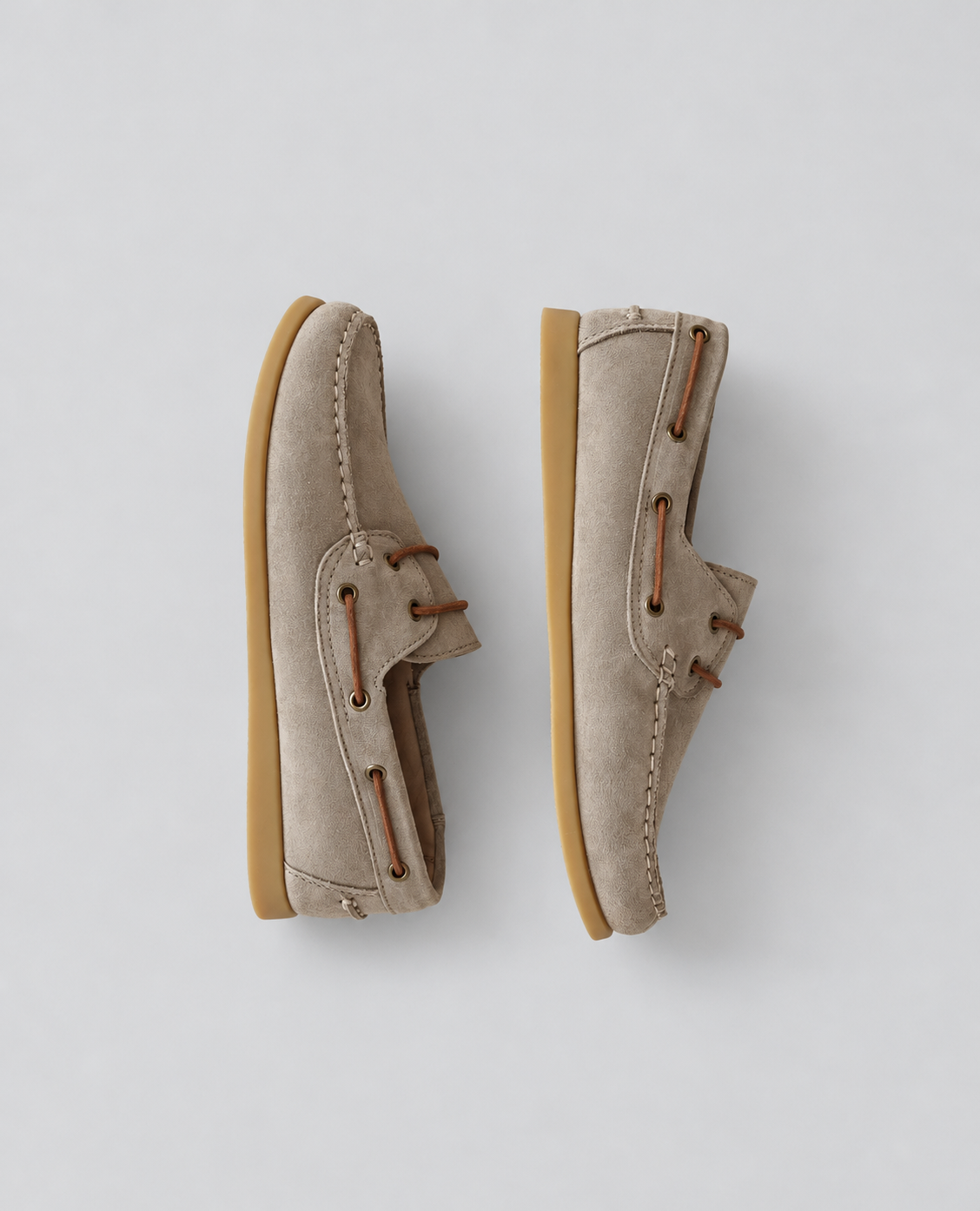 Grey Suede Boat Shoes