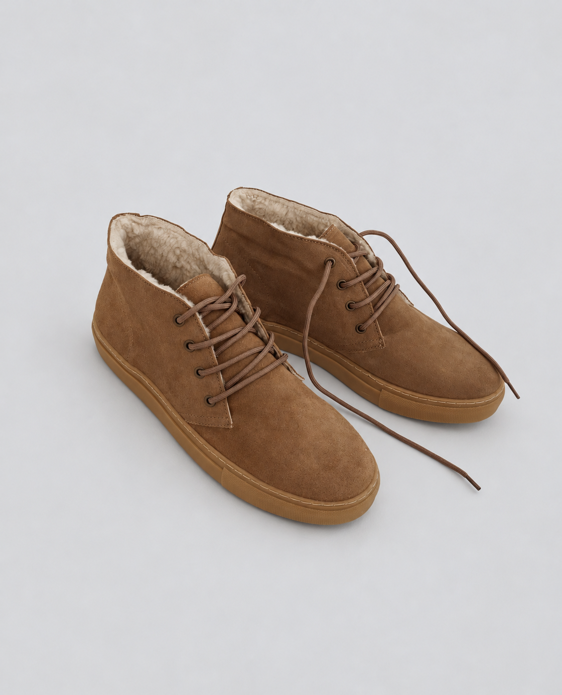 Camel Suede Chukka Sneakers