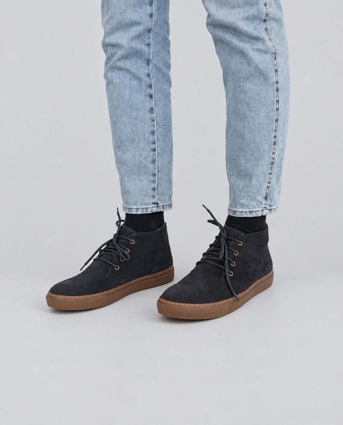 Navy Suede Chukka Sneakers
