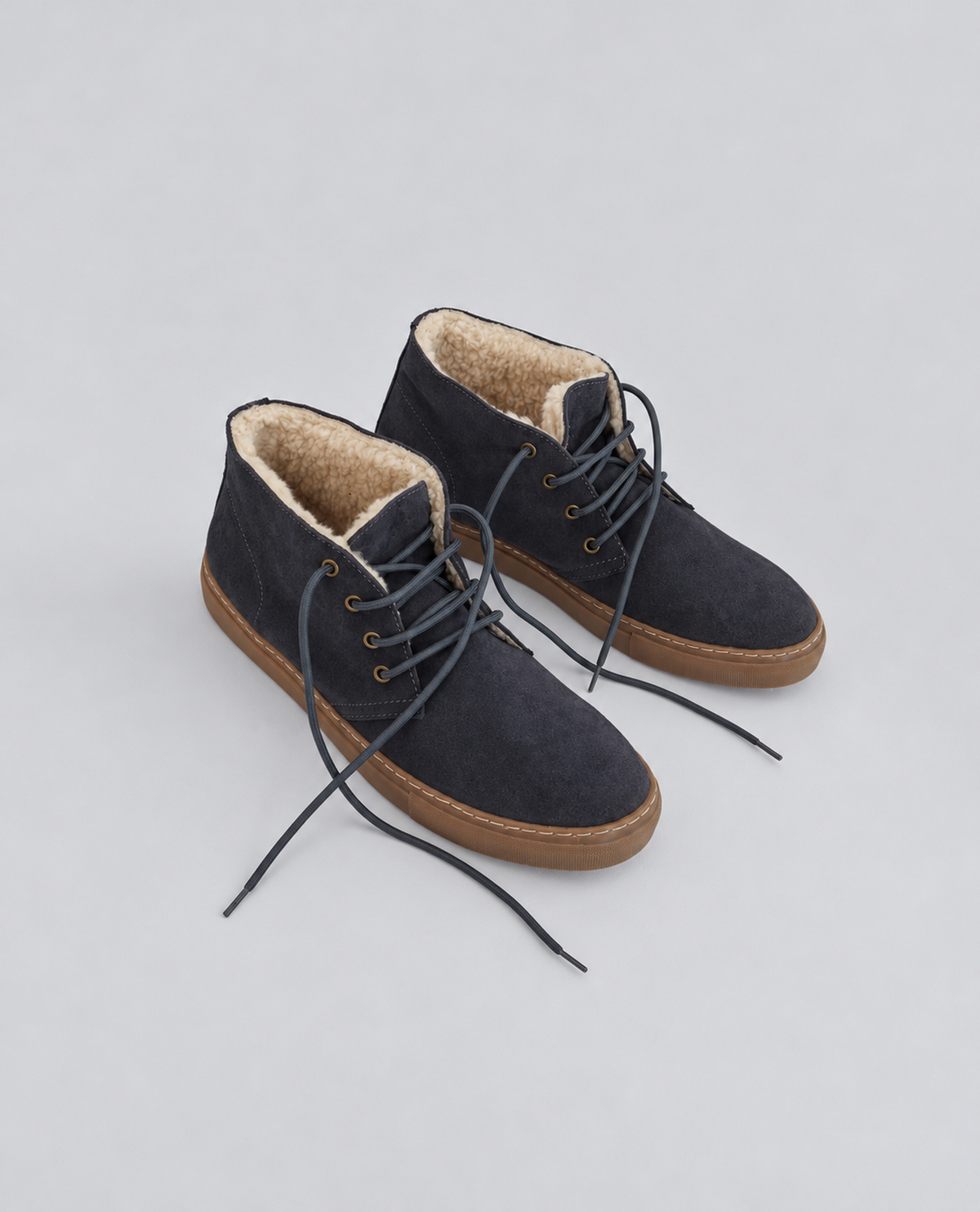 Navy Suede Chukka Sneakers