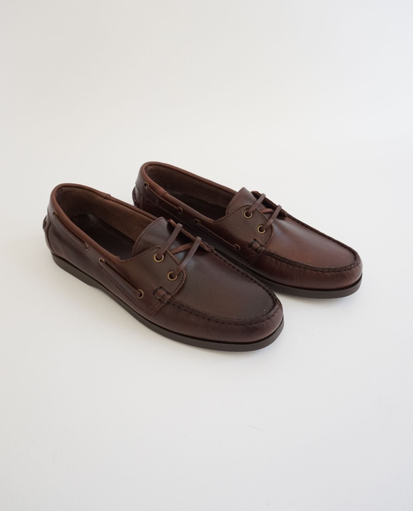 Brown Leather Boat Shoes