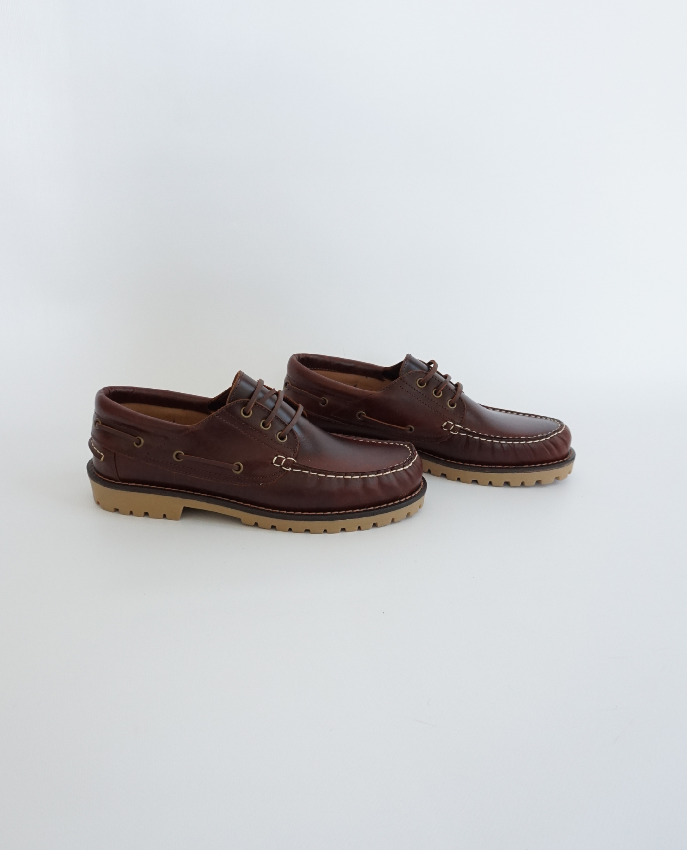 Brown Leather WInter Boat Shoes The Hundred Shoes The Hundred