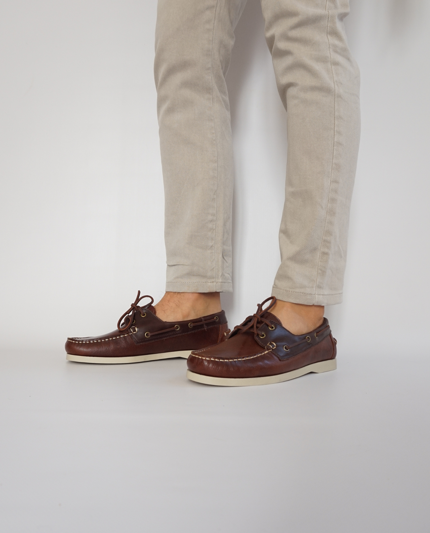 Chestnut Leather Boat Shoes