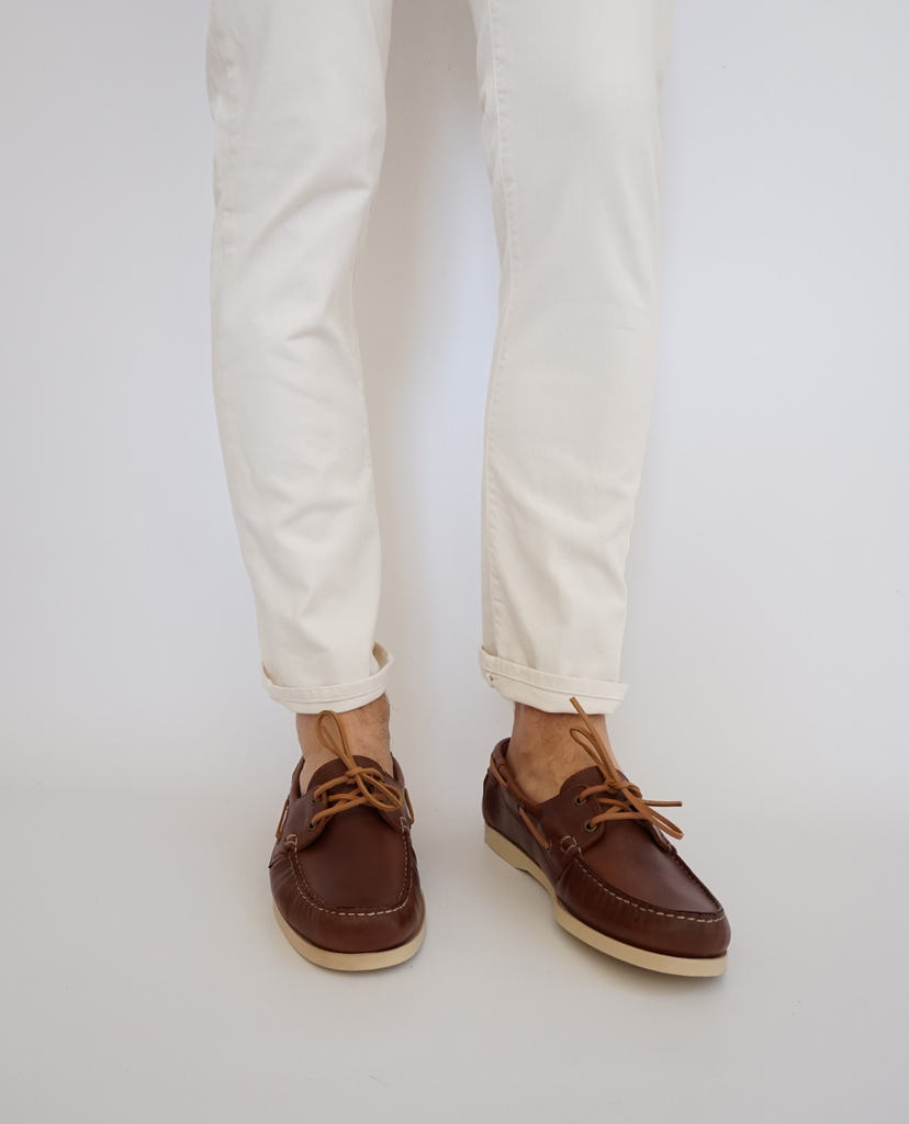 Chestnut Leather Boat Shoes