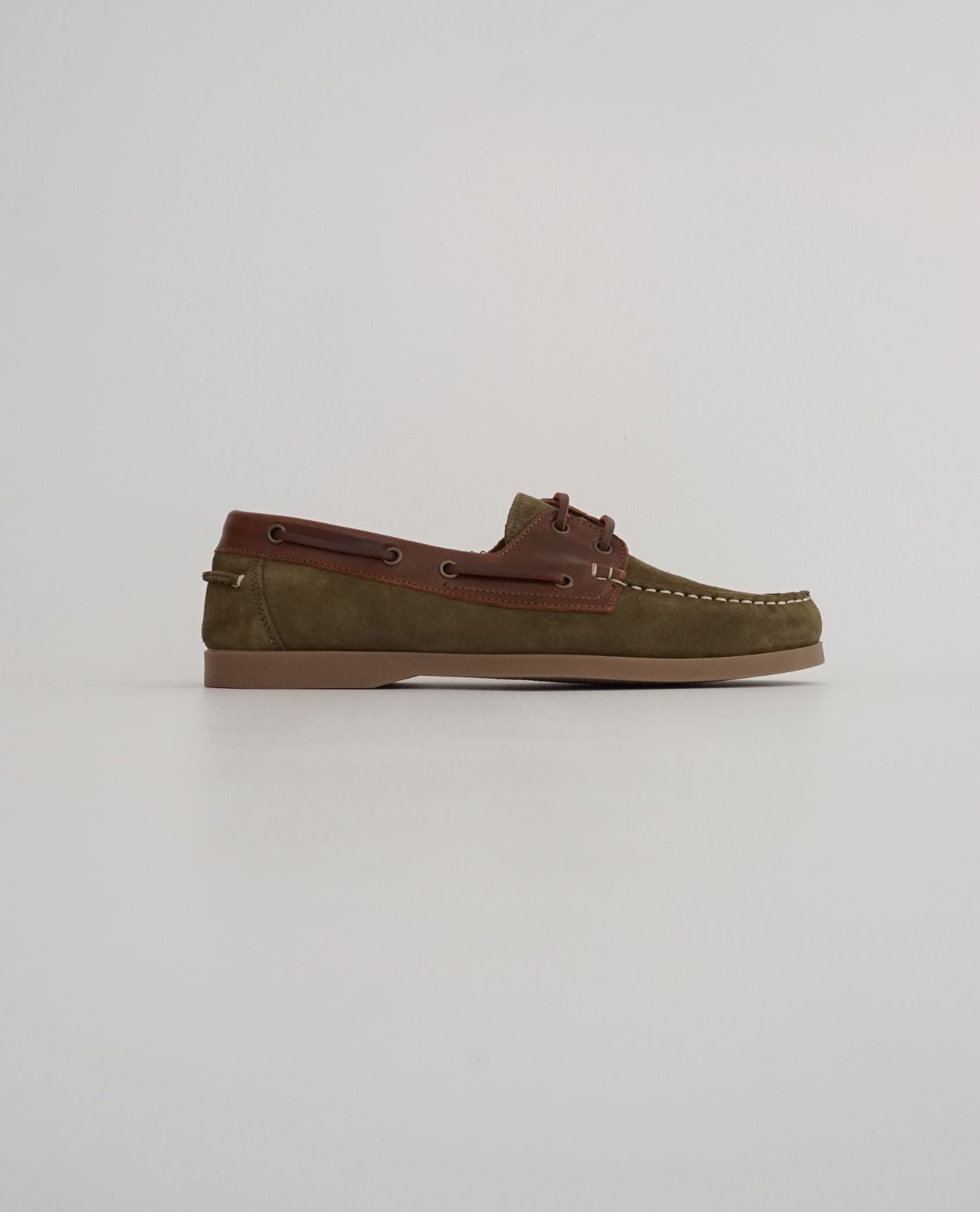 Green Suede Boat Shoes