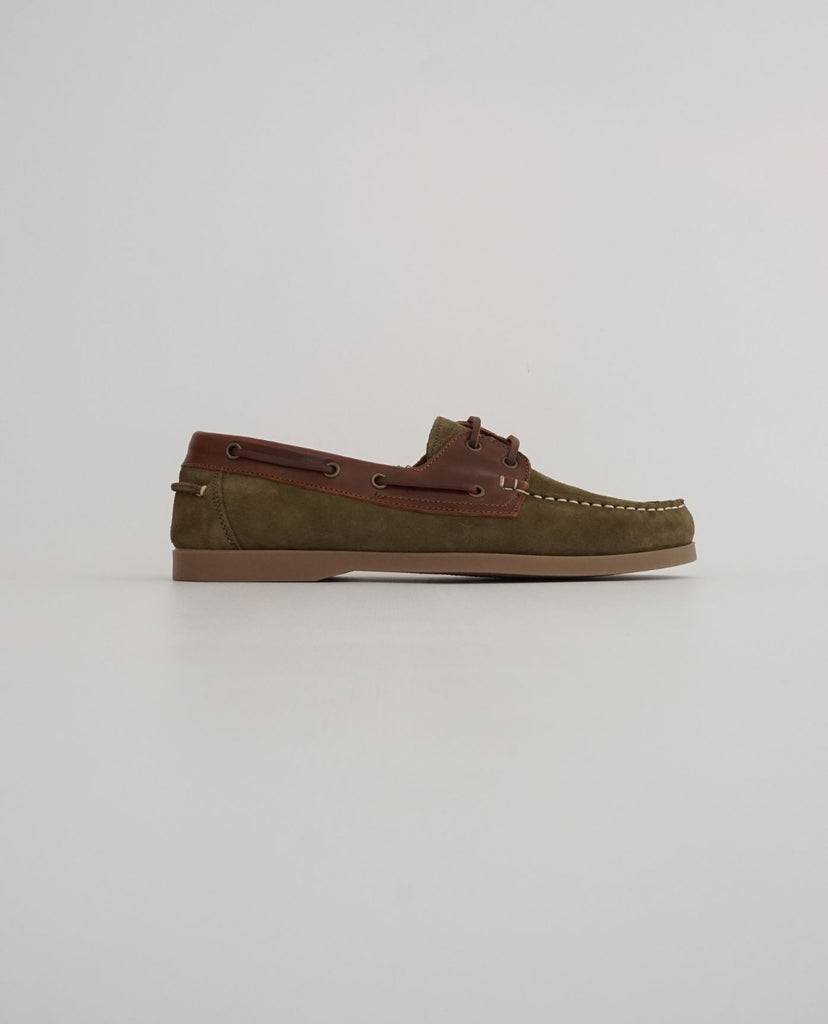 Green Suede Boat Shoes