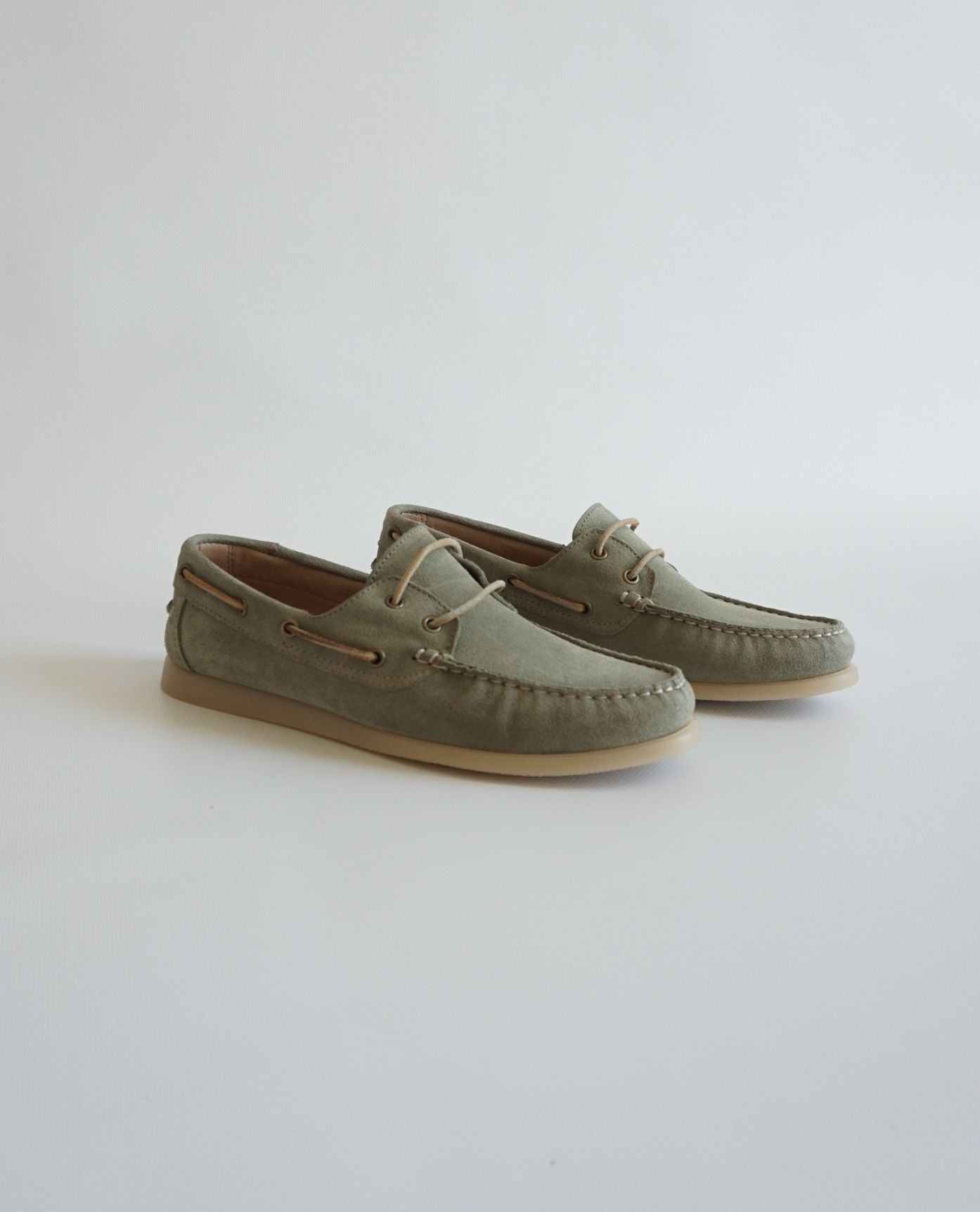 Mint Suede Boat Shoes