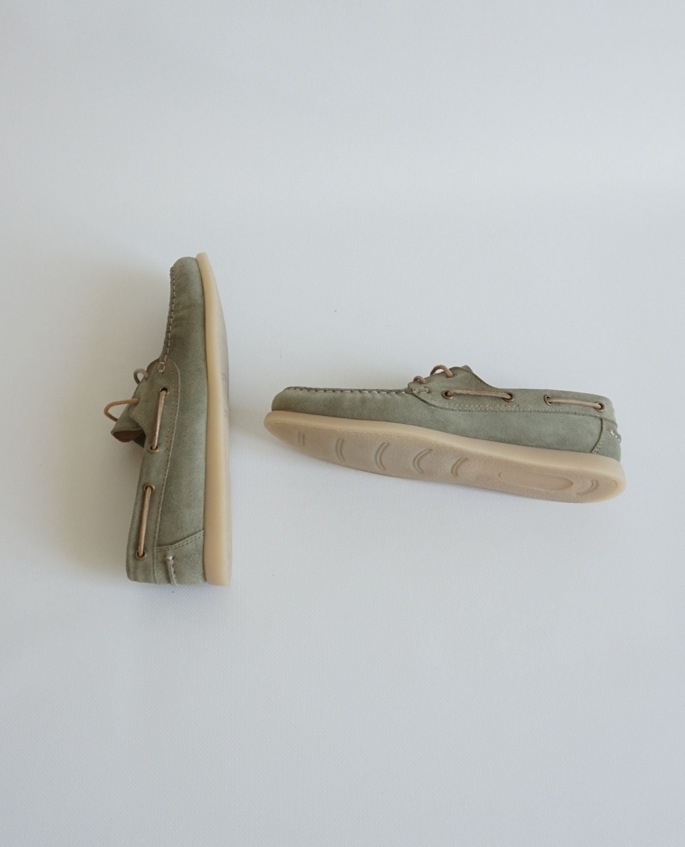 Mint Suede Boat Shoes