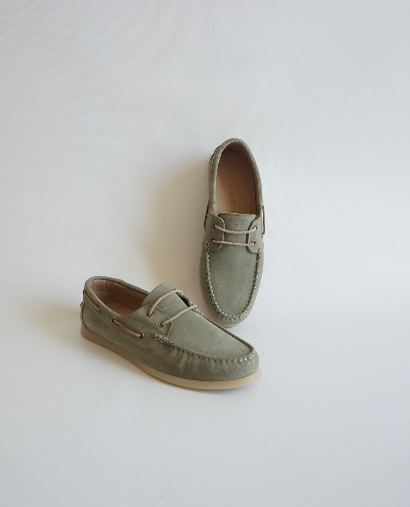 Mint Suede Boat Shoes