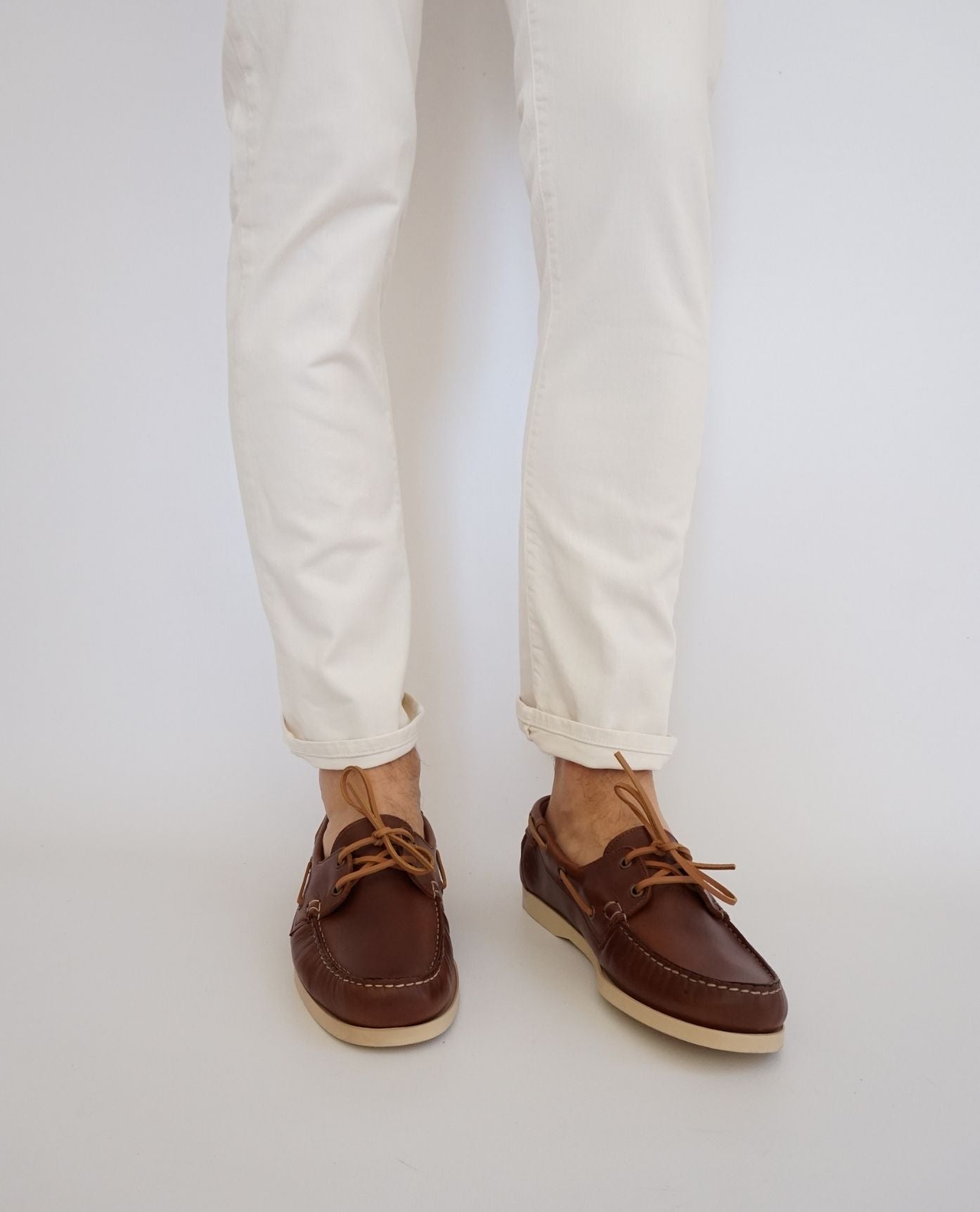 Brandy Leather Boat Shoes