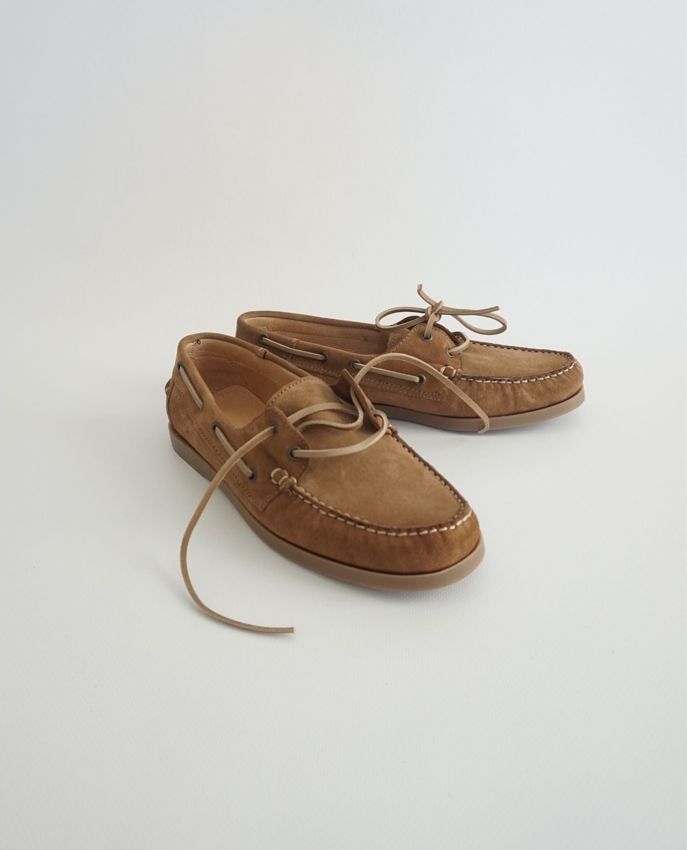 Tan Suede Boat Shoes
