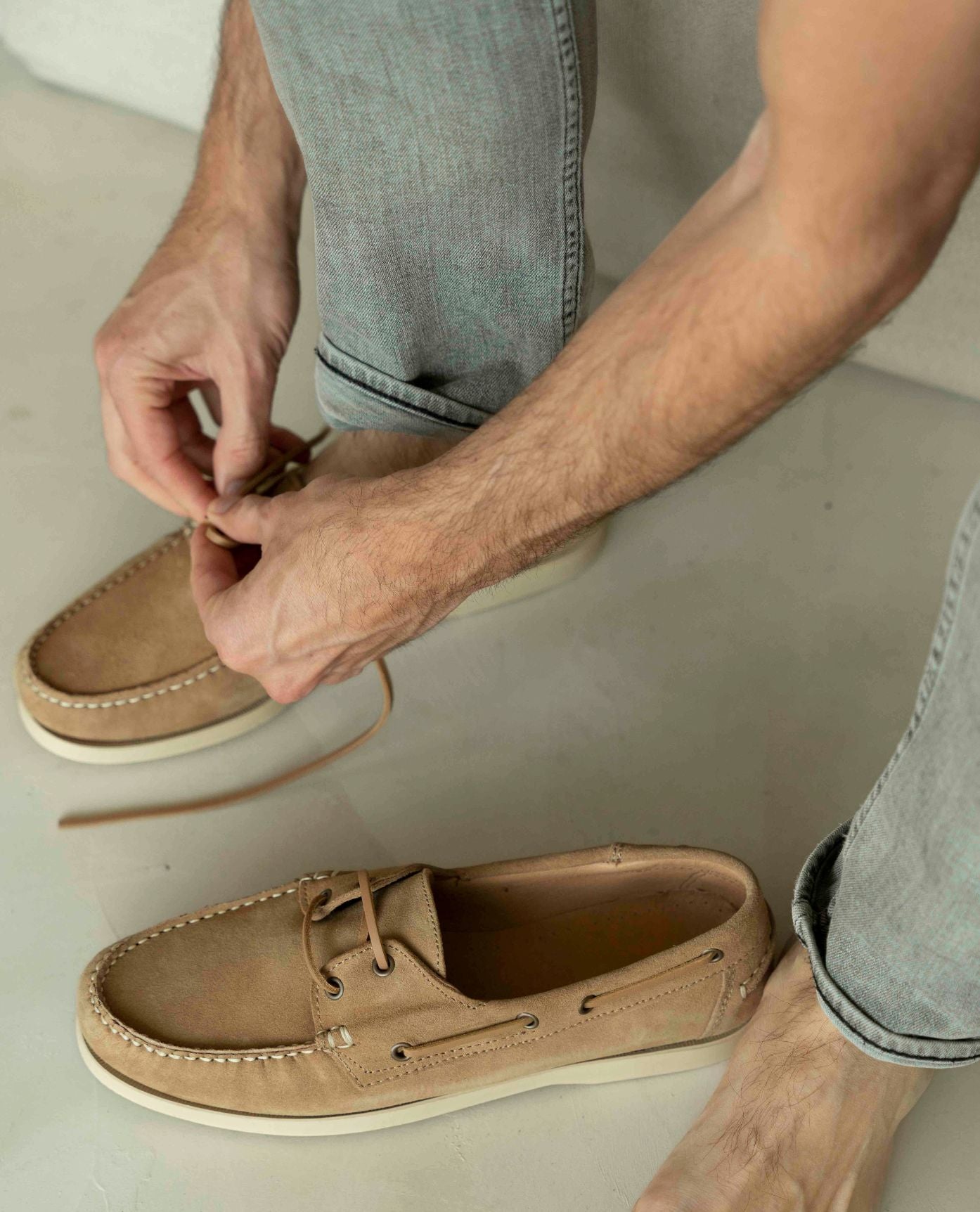 Sand Suede Boat Shoes