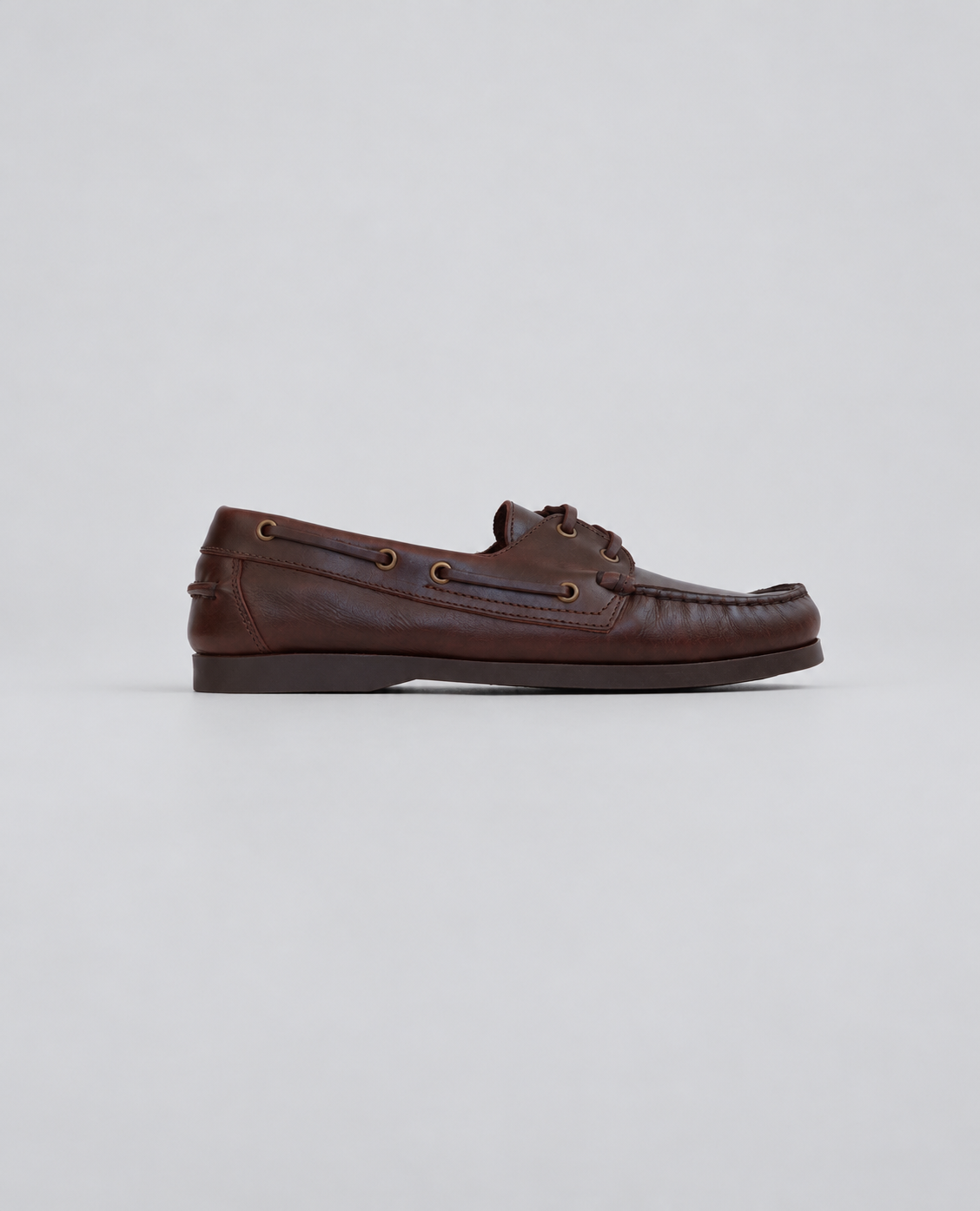 Brown Leather Boat Shoes