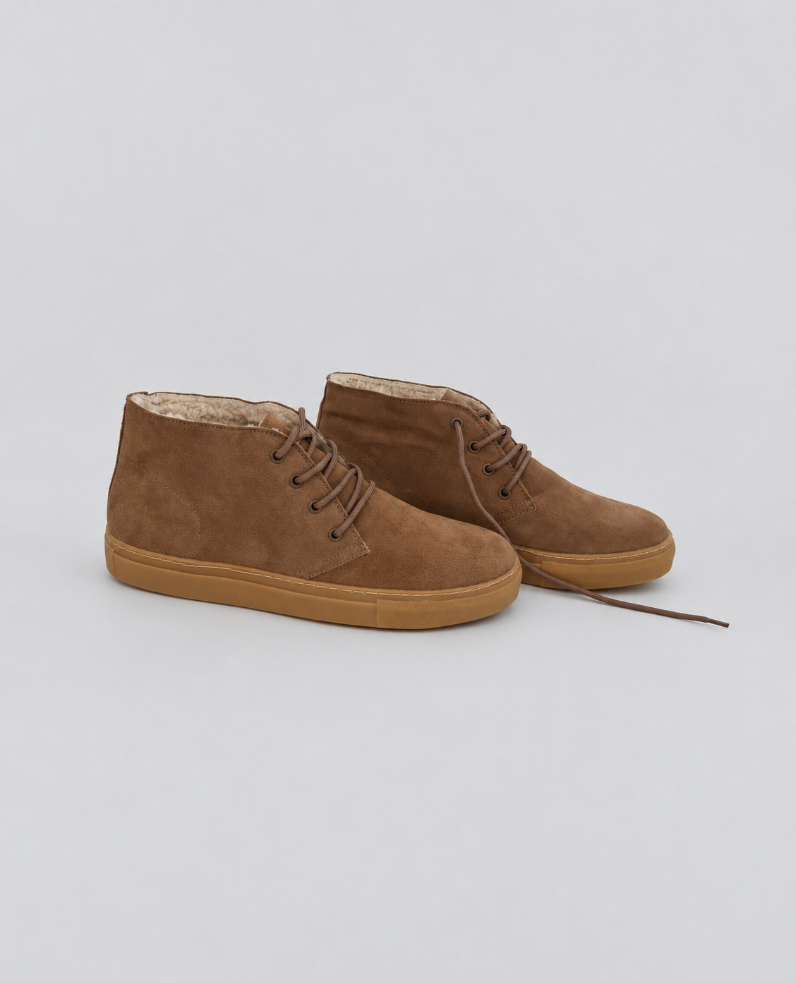Camel Suede Chukka Sneakers