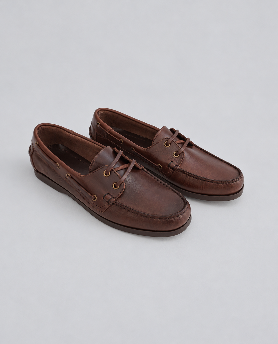 Brown Leather Boat Shoes