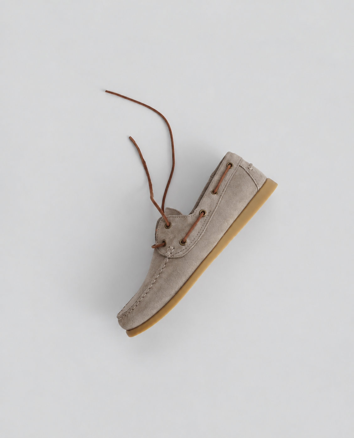 Grey Suede Boat Shoes