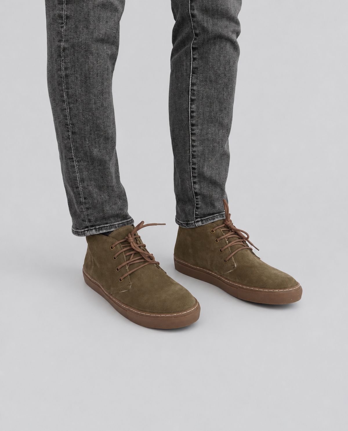 Olive Suede Chukka Sneakers